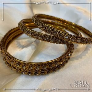 Mehendi Color Thin White & Brown Stone Bangles Design PAYDAY Delhi Gelang Tangan Perempuan India Mad Urban