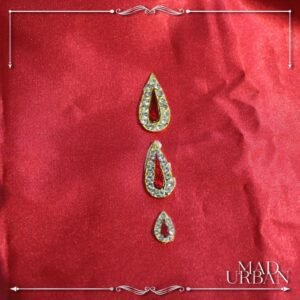 Amman Ayya Swami Alangaram Goburam Thilak Pottu in Red & White Stones Nickel Polished High Quality Mad Urban