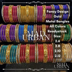 [PAYDAY SALE] Indian Fancy Metal Bangle Available 2.6 to 2.12 Size Gelang Tangan Perempuan Mad Urban Valaivi