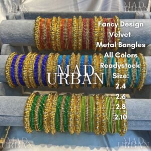[1.1 PROMO] Indian Fancy Gold Metal Bangles for 2 Hands in 1 set Gelang Tangan Perempuan Mad Urban
