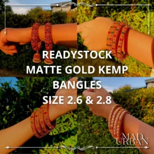 [READYSTOCK]  Matte Gold Finishing North India Bangle Valaivi Fancy Matte Bangles Jimikki Mad Urban Gelang