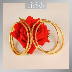 [BIG SIZE AVAILABLE] Gold Plated Bangle Bubble Design Gelang Perempuan India Celup Emas Original Mad Urban Jewellery