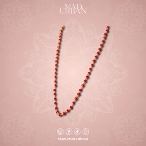 [HOT SELLING] Red, White, Black & Maroon Long Beads Chain Necklace South India Mad Urban Fashion