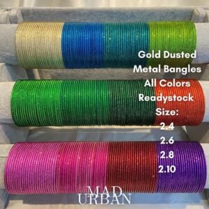 Fancy Gold Dusted metal Bangles Available in All Size 2.4  2.12 Gelang Tangan India Mad Urban Valaivi