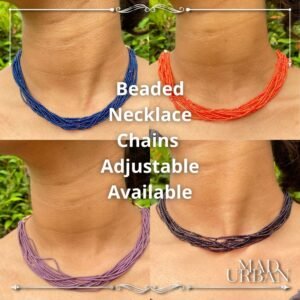 [NEW ARRIVALS] Bollywood Necklace Adjustable Thread Colorful Seed Beads Choker Bohemian Style Muslimah Fashion Mad Urban