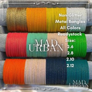 [NEW ARRIVALS] Matte Material Metal Bangles Readystock Colors and All Sizes Gelang India Perempuan Bollywood Mad Urban