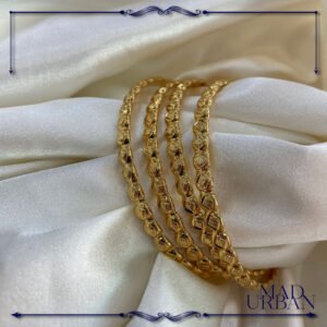 [HARGA MURAH] Gold Plated Bangles Gelang Tangan Celup 916 Emas 4 Pieces Bangles Combo Set Mad Urban Bangle Wanita India