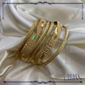 [FREE SHIPPING] Gold Plated Matte Polish Bangle NEW Celup Emas Bangkok dan India Premium Quality Mad Urban Bangles Set