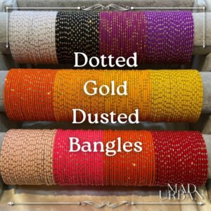 Dotted Gold Dusted Bangles Gelang Tangan Perempuan Fesyen Available in All Sizes 2.6 sehingga 2.12 Mad Urban Jewellery
