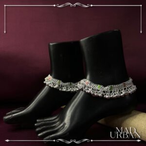 [FAST SELLING] Silver Gold Kolusu Anklet Rantai Kaki Perempuan Fesyen Bollywood Theme Indian Tradition Accessory MadUrb