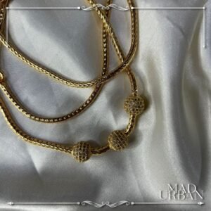Mugappu Thali Kodi Chain Necklace with Balls and AD Sets Chain Jewellery Fashion Mumbai Designs Mad Urban