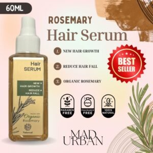 [BEST SELLER] Natureal Organic Rosemary Hair Serum 120ml No Paraben, No Ammonia, No Fragrance Improve Hair Thickening