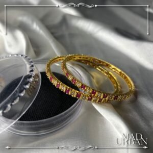 [LATEST ARRIVAL] AD Bangles Set Gelang Tangan Cubic Zirconia Bracelets Set Mad Urban Indian Bollywood Fashion