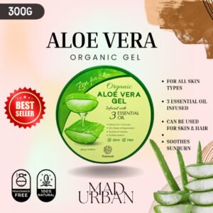 [BEST SELLER] Natureal Organic Aloe Vera Gel Non-Sticky, Fragrance Free, Chemical Free Plant Based Product 300g Skincare