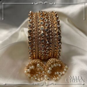 [JHUMKA BANGLE] Gelang Tangan Pearl Jimikki Bollywood Design Mad Urban Fashion Bangles Set for 2 Hands Jimki Valayil