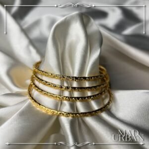 [1.1 CLEARANCE] 2PCS Women Gold Plated Adult Bangle Gelang Tangan Indian Bollywood Design Mad Urban